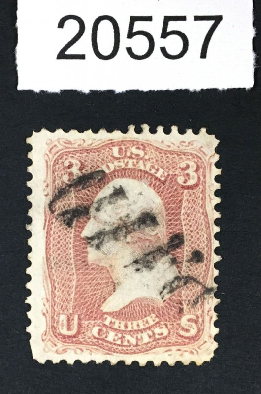 US STAMPS # 65 USED NEW LONDON NEW HAMPSHIRE PAID IN ITALIC ROMAN LOT # 20557