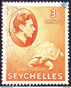 SEYCHELLES 1941 KGVI 3 Cents Orange SG136a FU