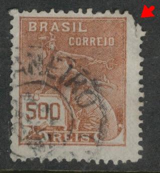 Brazil Scott 230 Used faulty corner