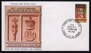 Australia 1974 Charter of Justice First Day Cover FDC