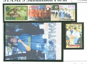 Lesotho #44/1366-1370 Mint (NH) Souvenir Sheet (Scouts)