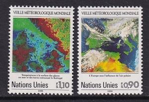 United Nations Geneva  #176-177  MNH  1989   world weather watch