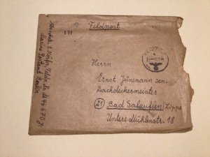 Germany Field post Wartime cover and letter   A9527