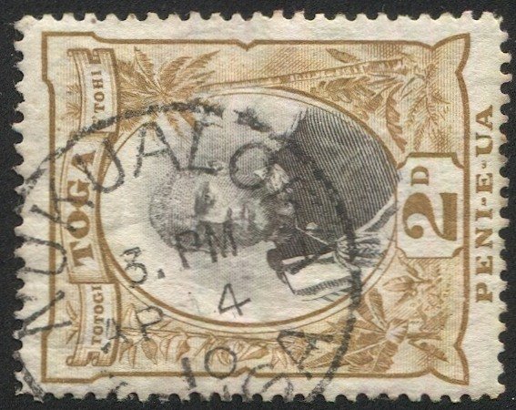 TONGA 1897 Sc 41, Used  VF 2d George II, SOTN  NUKUALOFA postmark cancel