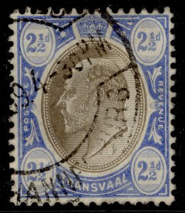 SOUTH AFRICA - Transvaal EDVII SG263b, 2½d black & blue, FINE USED. Cat £12.