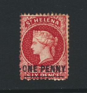 ST HELENA 1864, 1d LAKE, VF MINT SG#6 CAT£70 $92 (SEE BELOW)