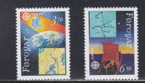 Faroe Islands # 220-221, Europa - Satellites, Mint NH, 1/2 Cat.