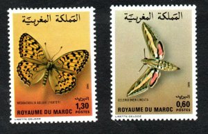 1982- Morocco - Maroc - Butterflies- Papillons - Complete set 2v.MNH** 