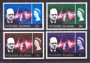 Pitcairn 1965 Churchill Memorial Issue (4v Cpt) MLH CV$22+