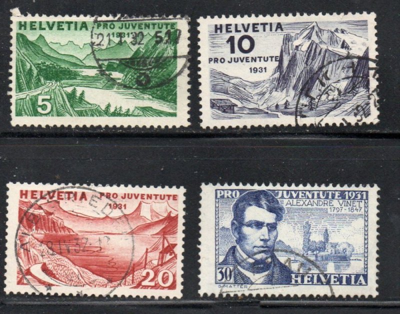 Switzerland Sc B57-60 1931 Pro Juventute Views stamp set used