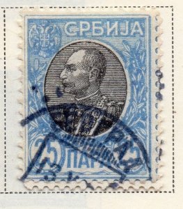 Serbia 1905-08 Early Issue Fine Used 25p. 008284