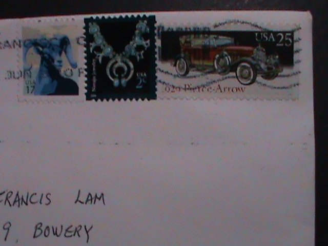 ​UNITED STATES-1988 SC #2382  PIERCE ARROW -& STAMPS USED COMMERCIAL COVER V