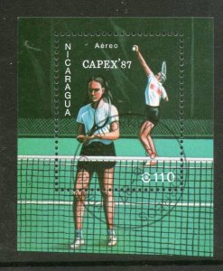 Nicaragua 1987 Double Partners Tennis Games Sport Sc 1631 S/s Cancelled ++1738