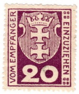 (I.B) Germany Local Post : Danzig 20pf (postage due)