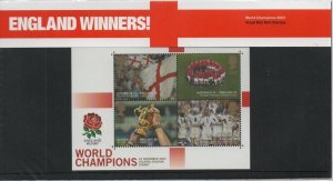 GB QEII 2003 England Winners Rugby Miniature Sheet Presentation Pack M9B Cat £20