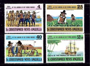 St Kitts-Nevis 266-69 MNH 1973 Royal Visit overprint