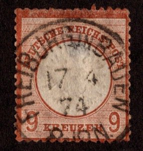 KAPPYSSTAMPS GERMANY LARGE SHEILD SCOTT 25 USED TRIVIAL THIN CV $375 F521