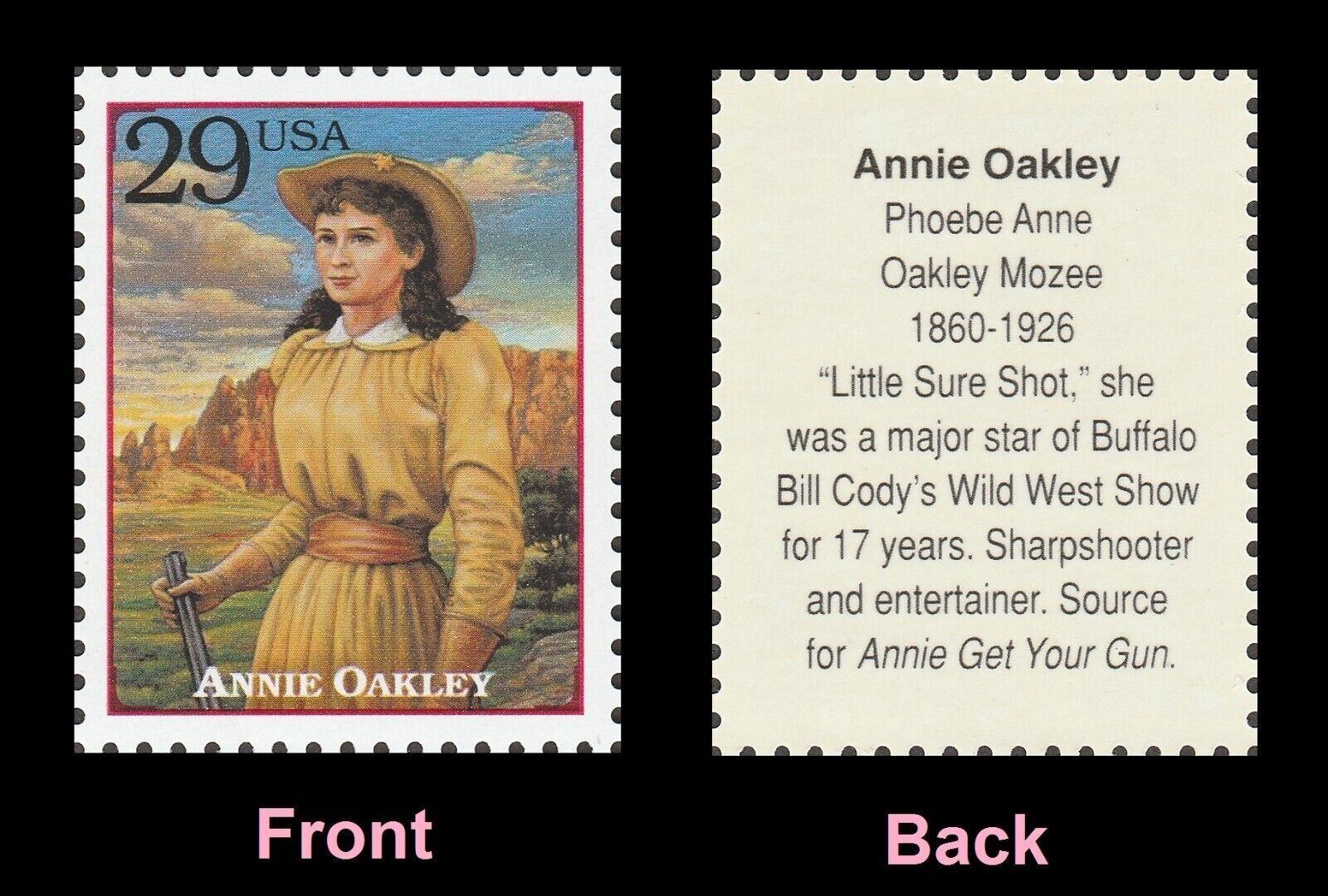 US 2869d Legends of the West Annie Oakley 29c single MNH 1994 | United  States, General Issue Stamp / HipStamp