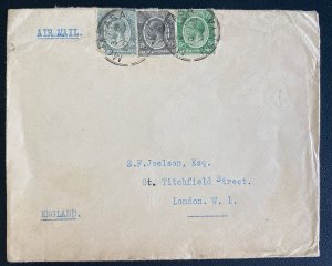 1934 Mombasa  Kenya Second Fender Service Flight Airmail Cover To London England