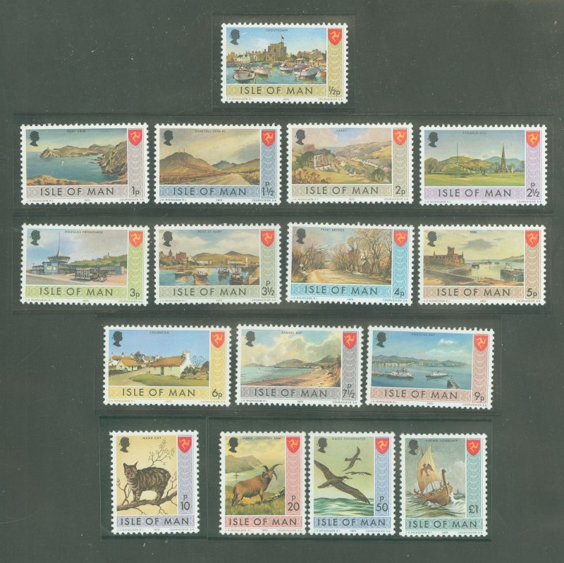 Isle of Man #12-27 Mint (NH) Single (Complete Set)
