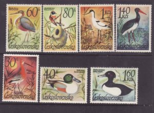 Czechoslovakia-Sc#1447-53- id9-unused NH set-Birds-1967-