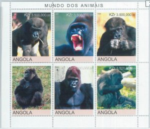 M2316 - 2000 ANGOLA, MINIATURE SHEET: Gorillas, Orangutans, Wild Life