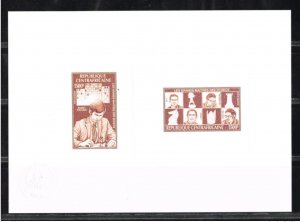 Central African Republic 1983 Mi. 914 - 915 Artist's proof Chess Fischer...