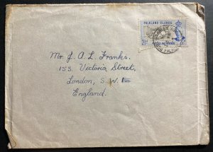1956 Port Stanley Falkland Island cover To London England