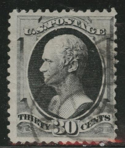 USA Scott 154 Used 1870 30c black stamp 