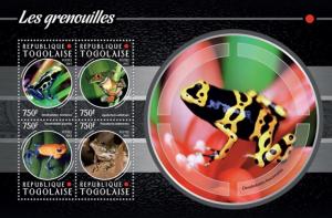 TOGO 2015 SHEET FROGS AMPHIBIANS tg15208a