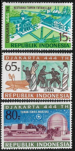 Indonesia #800-2 MNH Set - Djakarta Anniversary