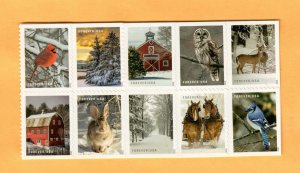 5532-41 Winter Scenes  (ATTACHED BLOCK OF ALL TEN) 2020