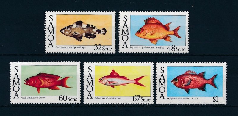 [49026] Samoa 1986 Marine life fish grouper snapper  MNH