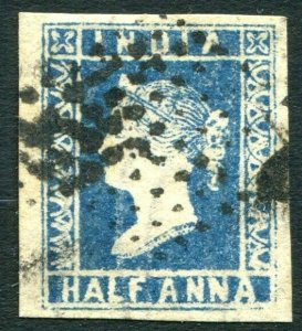 INDIA-1854-55  ½a Blue Sg 2 FINE USED V32288