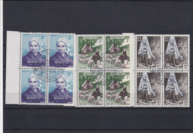 Monaco Special Cancel First Day of Issue Stamps Blocks Ref 28476