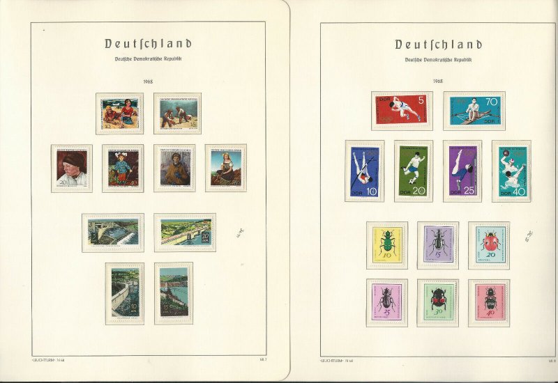 Germany DDR Stamp Collection on 28 Hingless Lighthouse Pages 1967-69, JFZ