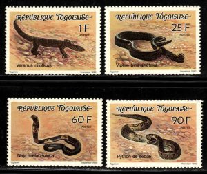 Togo #1567-70 ~ Set of 4 ~ Reptiles ~ Mint, NH  (1990)