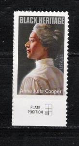 MNH single Anna Julia Cooper with P.P. tab