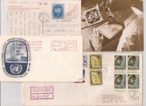 United Nations Covers: Diverse Lot w Meters, Registered #224