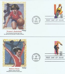 C101/C104   28c  OLYMPICS 1983  AIR MAIL - Fleetwood  set of 4