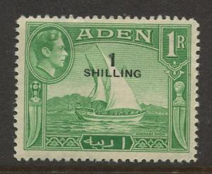 STAMP STATION PERTH Aden #43 KGVI Definitive Overprint Issue 1951 MLH CV$2.75.