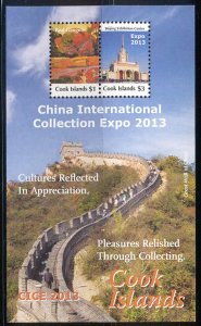 Cook Islands - 2013 MNH s/s - China Intl. Collection #1474-5 cv 13.50 Lot #263