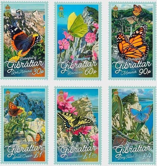 Gibraltar 2023 MNH Stamps Scott 1866-1871 Butterfly Butterflies