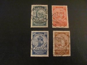 GERMANY 1924 USED SC# B8-11 CHARITY  SET $90 NICE SET (113)