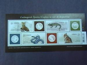 CANADA # 2173--MINT/NEVER HINGED--MINI SHEET OF 4--ENDANGERED SPECIES--2006