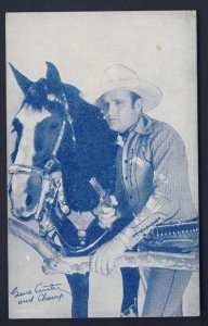 GENE AUTRY & (CHAMP) CHAMPION - TV Movie Actor Mutoscope Arcade Card (f)