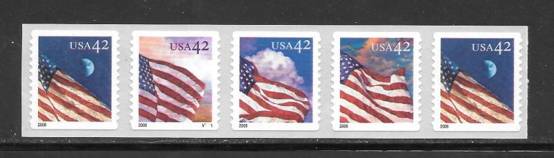 #4244-47 MNH Strip of 5 With Plate #