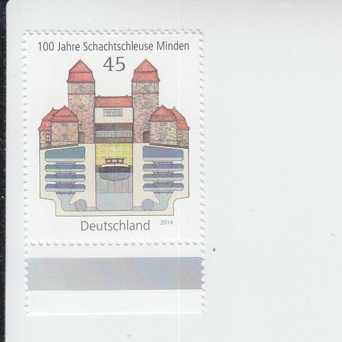 2014  Germany Mittelland Canal Lock  (Scott 2805) MNH