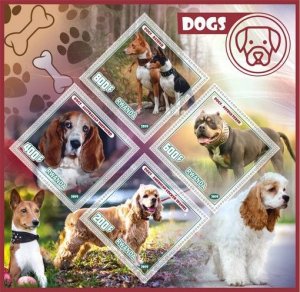 Stamps. Fauna Domestics Dogs 1+1 sheets perforated 2019 year Rwanda NEW