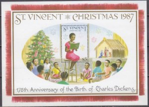 1987 St Vincent 1098/B54 175th of the Birth of Chaeles Dickens 5,00 €
